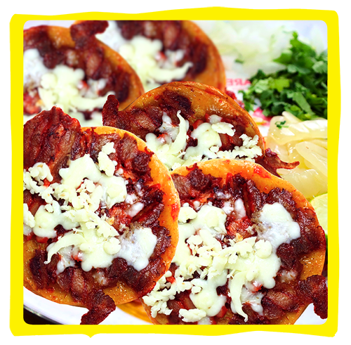 Tacos de Trompo con Queso / Tacos Laredo